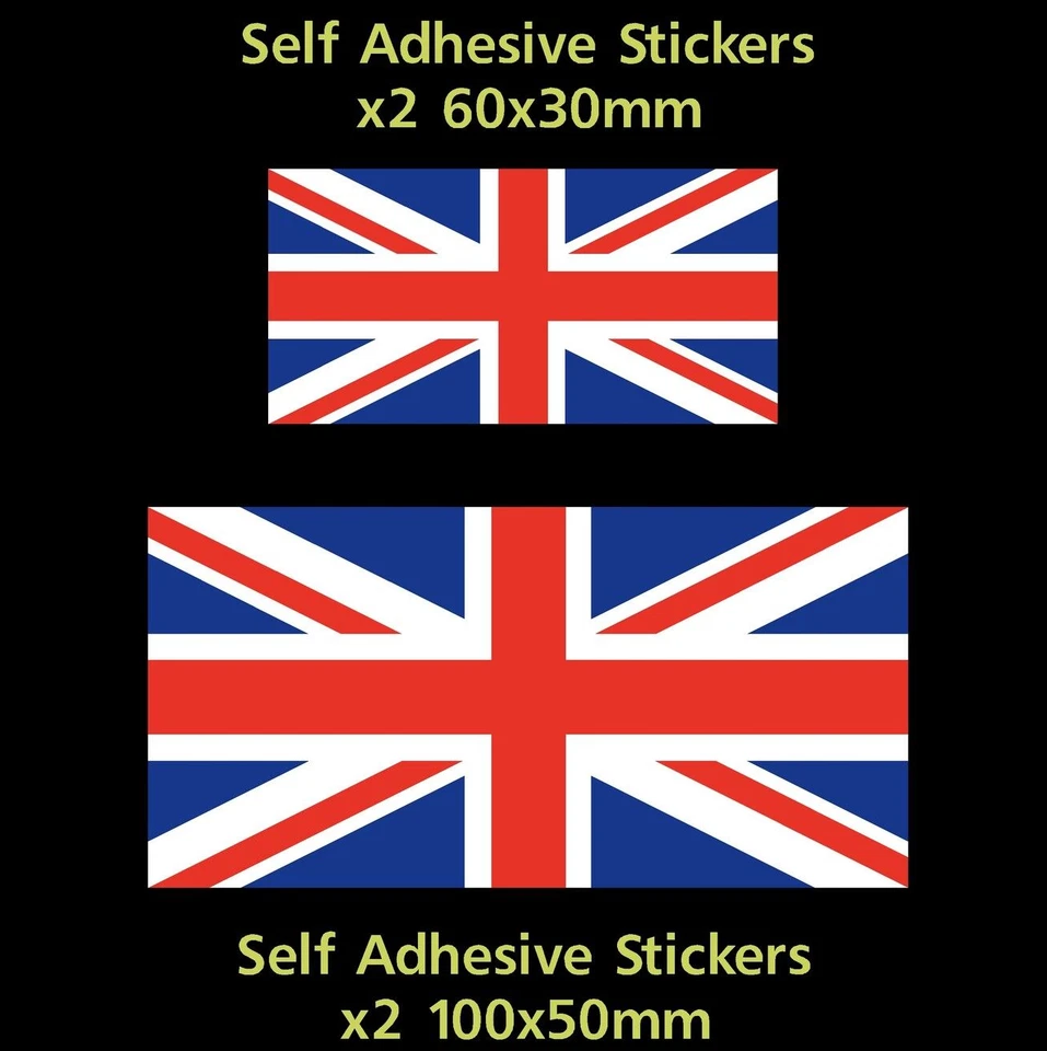 HEALTH&SAFETYDIRECT Union Jack England Flag Sticker Decals - Value Pack! - GB, Van, Car, Truck