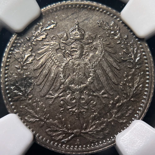 GERMANY. 1917, 1/2 Mark, Silver, A - NGC MS64 - Berlin