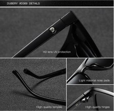 DUBERY Men Women Polarized Sport Sunglasses Square Driving Fishing Glasses UV400 11