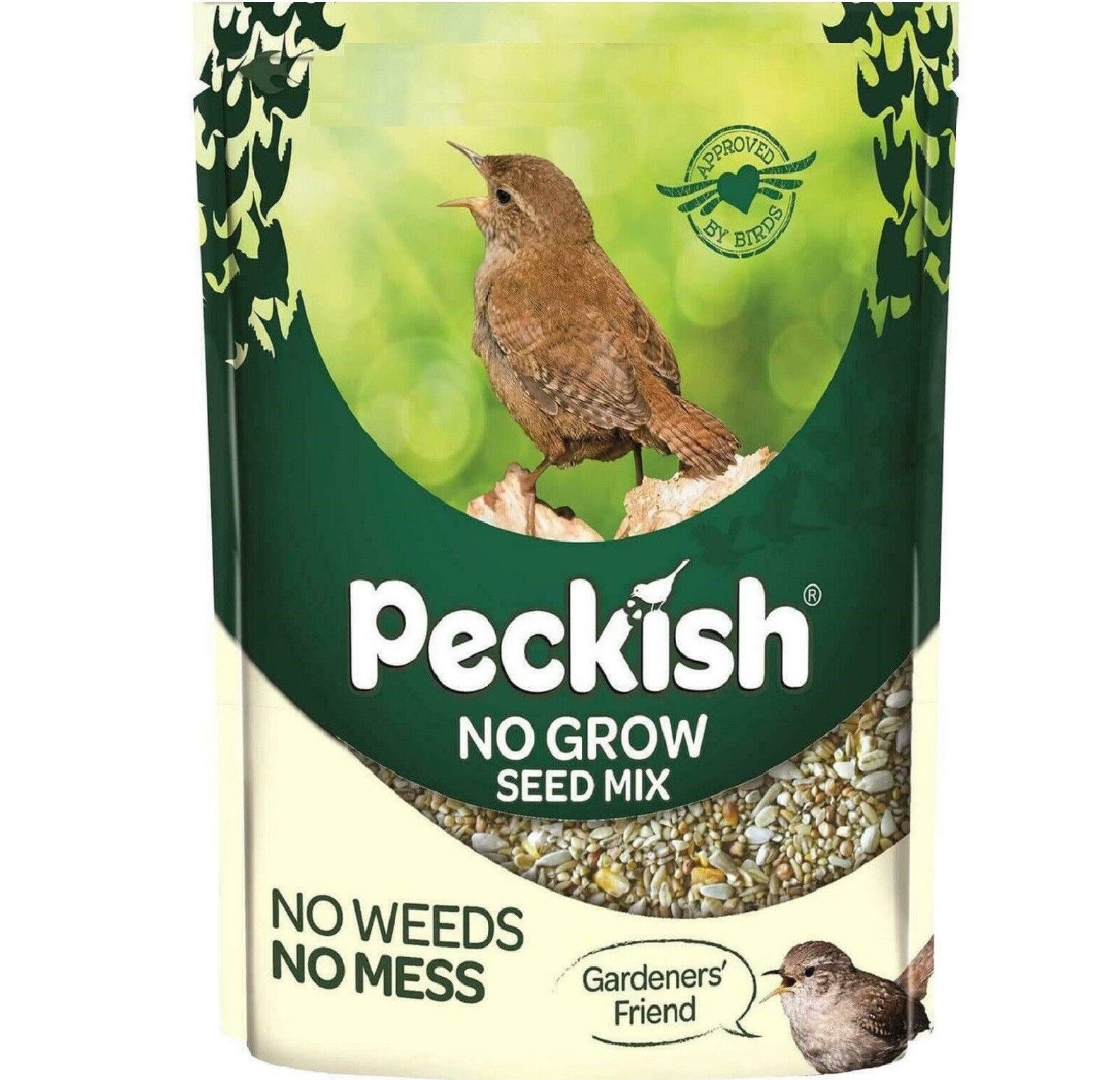 PECKISH NO GROW SEED MIX 1.7KG or 12.75KG : No Mess No Weeds Bird Feed Pet Food