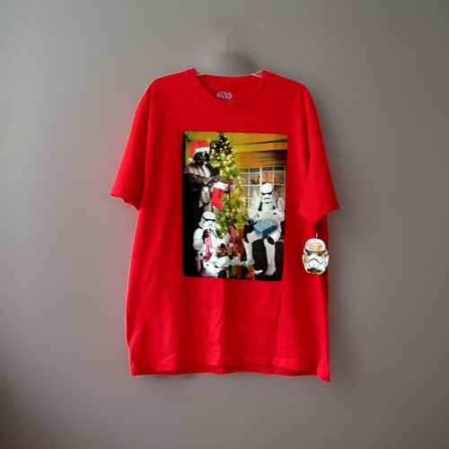 T-Shirt Fifth Sun Star Wars rot Weihnachten Baumwolle neu mit Etikett Größe XL - Bild 3 von 6