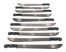 CASE LOT of 10 MACHETES - 18" Heavy Duty Heat Treated Steel Blade Machete Knives