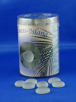 Silk Road Wellness-Island 500g Glas Dekosteine, Nuggets Weiß