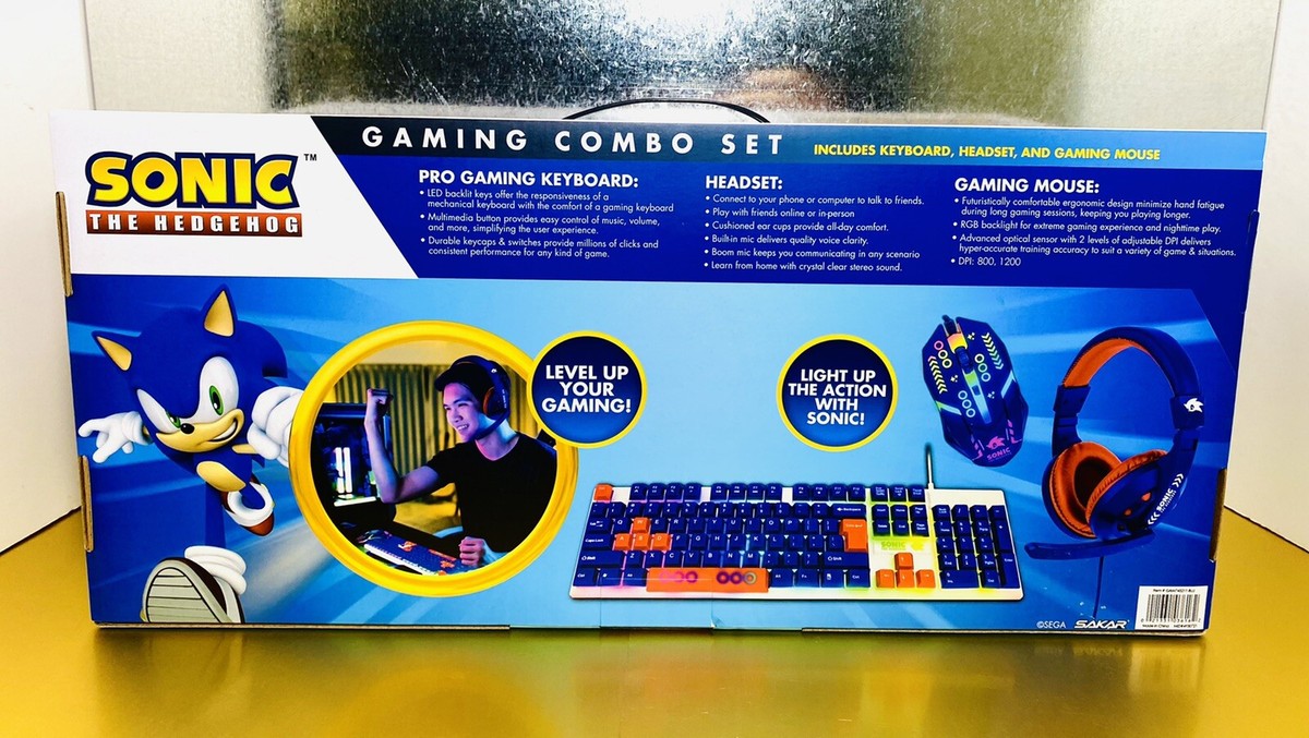 2021 SAKAR - Sonic The Hedgehog Gaming Combo Set With Keyboard
