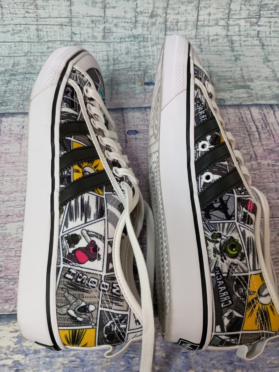 Adidas Originals Disney Pixar x Nizza Men's 10 Shoes White Black