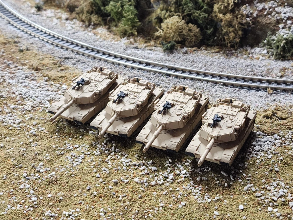 4 Pack N Scale 1:160 M1A1 Abrams MBT- US Army Desert Camo - Image 2 of 4