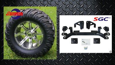 EZGO Medalist/TXT/PDS GAS GOLF CART 4'' LIFT KIT + 12'' WHEELS and 22'' A/T TIRES 