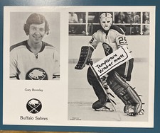 RARE 1970'S Buffalo Sabres Gary Bromley Original Team Issued Photo AUD