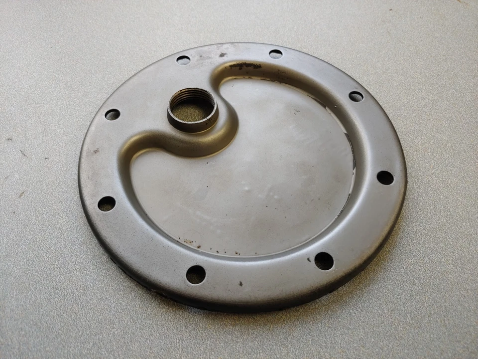 NICE USED ORIGINAL GENUINE PORSCHE 911 914-6 930 OIL SUMP STEEL COVER - Image 3 of 4