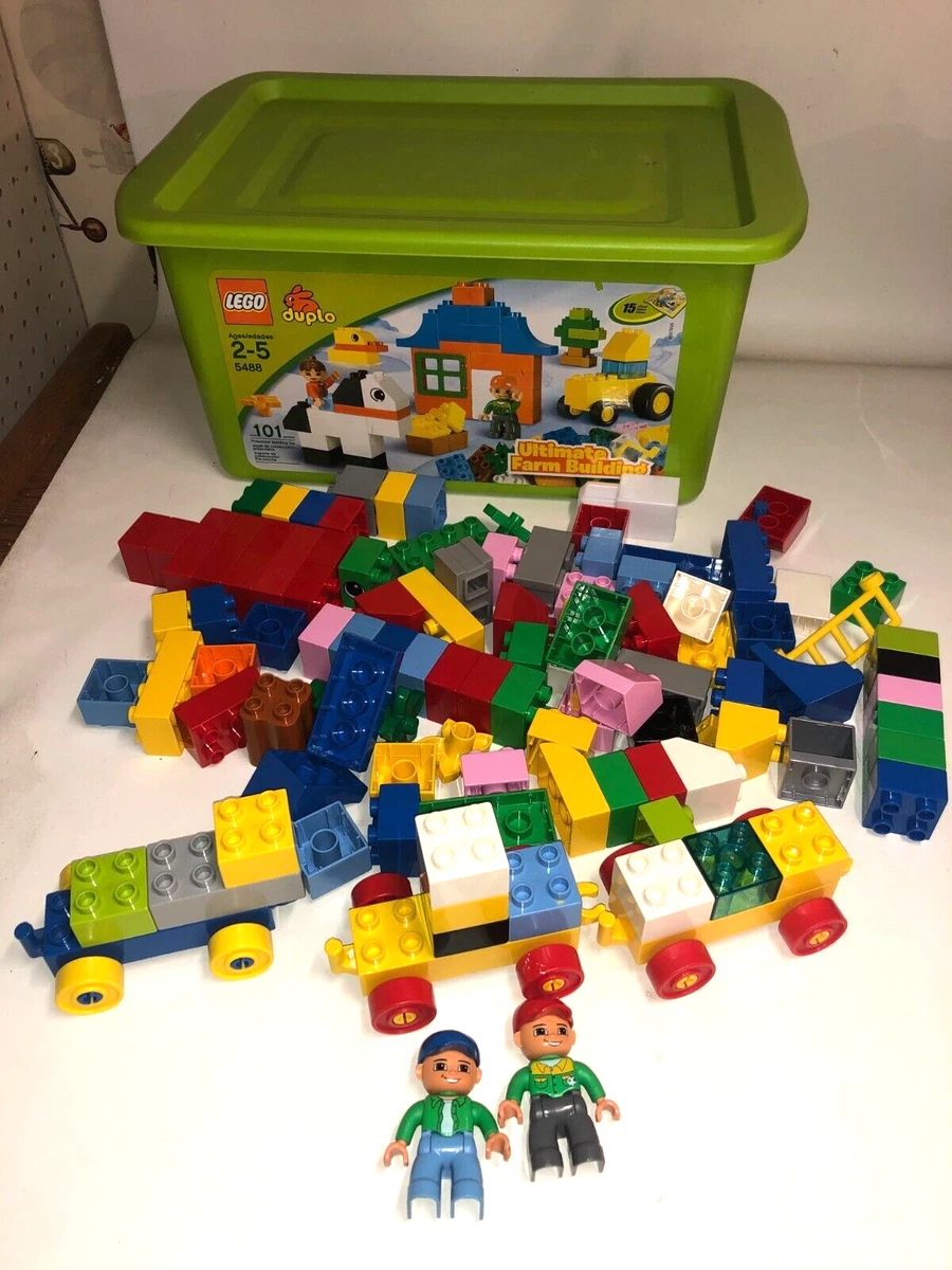 Lego Duplo Farm Building Set 5488 Box with mixed pieces 2 Figures