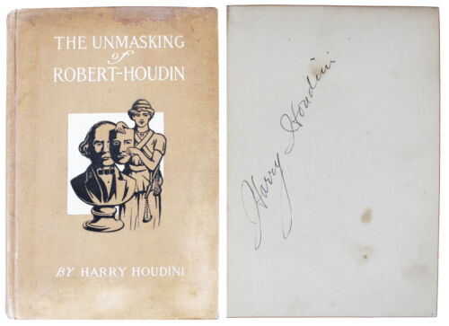 Harry Houdini Signed The Unmasking of Harry Houdini 1st Ed Hard Cover Book BAS - Afbeelding 1 van 11