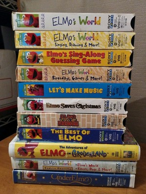 Lote De 11 Cintas Vintage Ninos Vhs Sesame Street Elmo S World Ebay