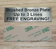 Custom Engraved 1x3 Bronze Plate Plaque Keepsake Trophy Memorial Urn Sign Pets