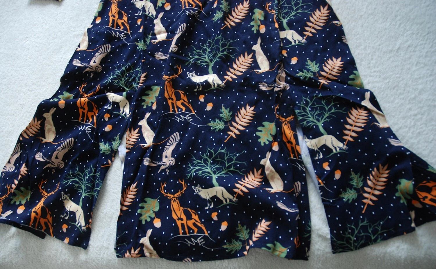 UNDERCOVER Louche Liv Secret Garden Midi Casual Dress Autumnal Winter Woodland Print UK8