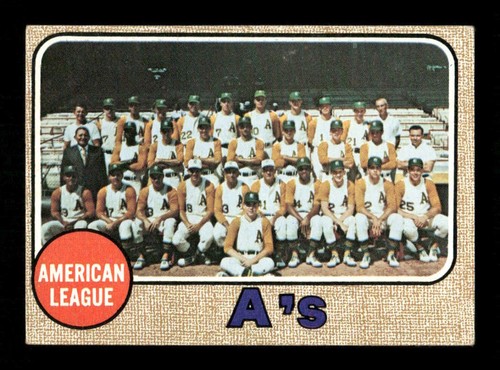 1968 Topps Baseball High # 554 Oakland Athletics VG-VGEX BXCP40