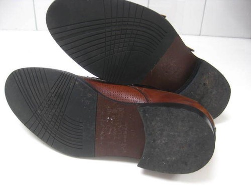 ZAPATOS DOBLE CORREA MONJE 6.5 BROGUES diseñador cuero real ANDREA NOBILE retro - Imagen 7 de 7