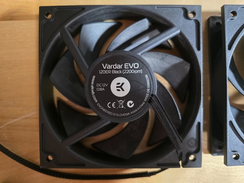 EKWB EK-Vardar EVO 120ER 0dB Case Fans (Pack of 2) (Black) - Zdjęcie 4 z 6