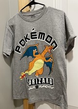 Youth XL Pok mon Charizard All Over Print Flames Tshirt Rare hTF