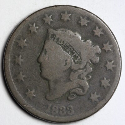 1833 Coronet Head Large Cent CHOICE FINE E125 VUCJ | eBay