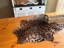 Jaguar Print Calf Skin Size: Around 35" X 30" Jaguar Print Mini Cowhide 