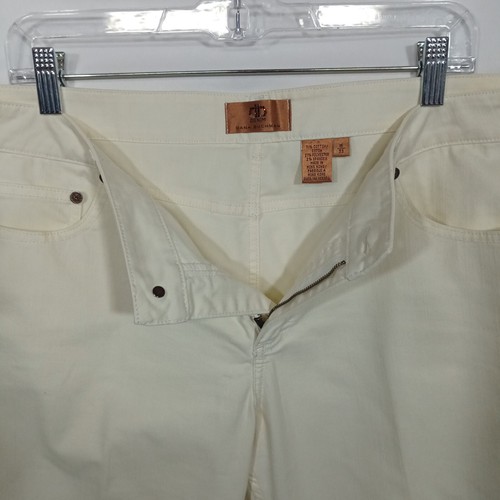 Dana Buchman Womens Cropped Jeans Size 16 Cotton Ivory Denim Bottoms Stained - Picture 5 of 7
