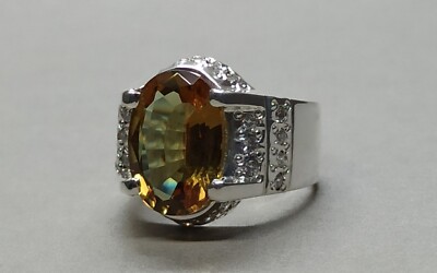Farbwechsel Alexandrit mit Zirkonen 925 Sterling Silber Handarbeit Damen Ring 