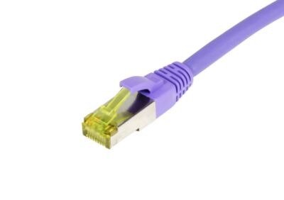 Patchkabel RJ45, CAT6A 500Mhz, 2m, lila, S-STP(S/FTP), TPE/LSZH(Ultraflex), AWG2