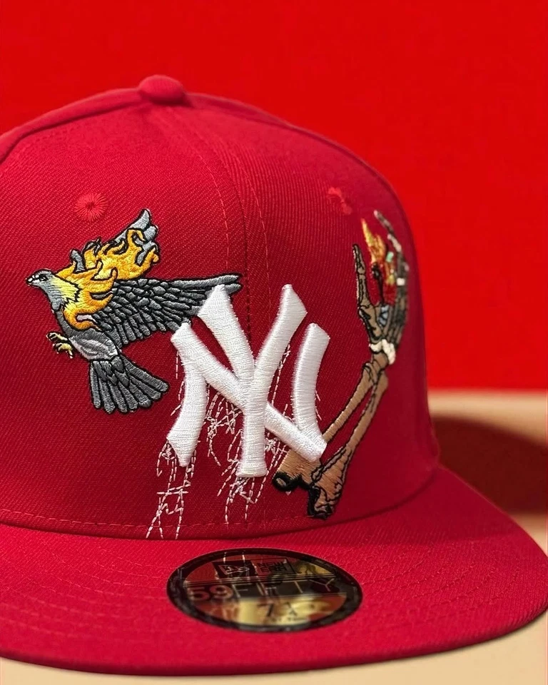NZMU X New Era New York Yankees Red 59Fifty Fitted Hat - Изображение 2 из 4