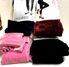 Solid Brushed Velour Velvet Stretch Leggings Sold separate choose size & color