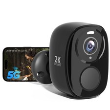 5G/2.4G WiFi Security Cameras Wireless Outdoor, 2K Battery Powered AI Motion ...