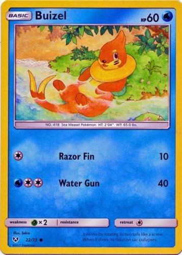 Buizel - 22/73 - Common (Hp) Shining Legends - Water Pokémon