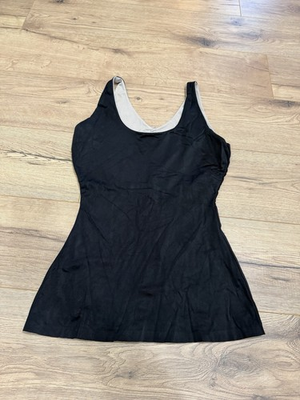 #ad SPANX Red Hot Tank XL Reversible Black Tan Round Neck Shapewear Top $19.99