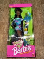 Vintage 1991 Mattel Totally Hair Barbie bambola afroamericana 5948 NRFB RARA nuova