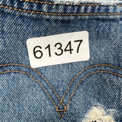 Levi's Premium Wedgie Straight Size 25 Blue Women Distressed Raw