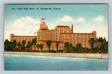 St Petersburg FL, Vinoy Park Hotel, Florida Vintage Postcard