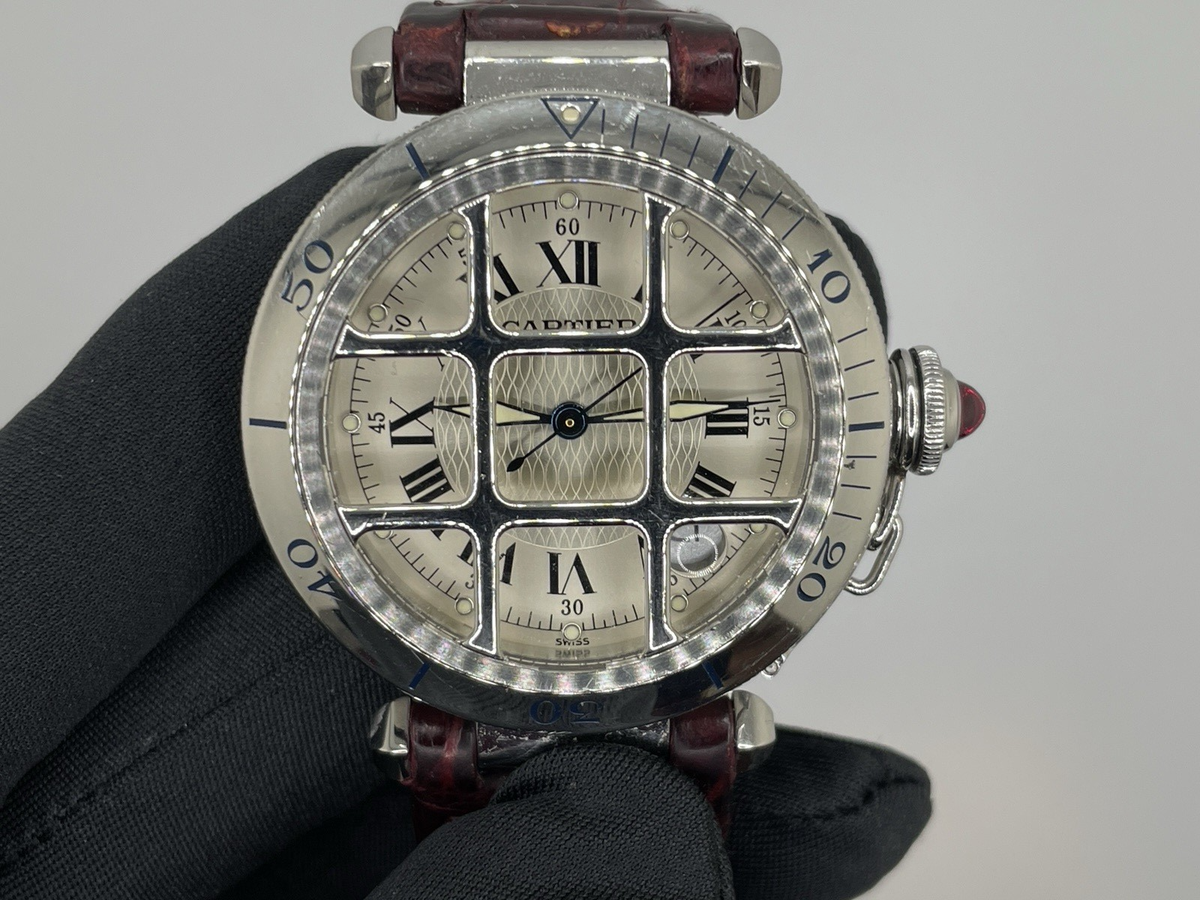 Limited 1997 Cartier Pasha Grid 150th Anniversary Automatic Red