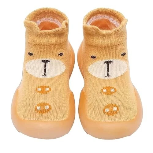 Baby First Walking Shoes Anti-Slip Breathable – Light Yellow 18-24 Months
