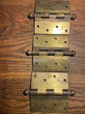 Vintage 3pc Stanley SW Hinges Cannonball Door Architectural Hardware USA