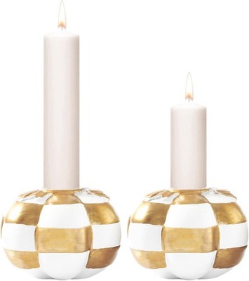WDS WONDROUS Fall Pumpkin Candle Holder Set White & Gold Thanksgiving...