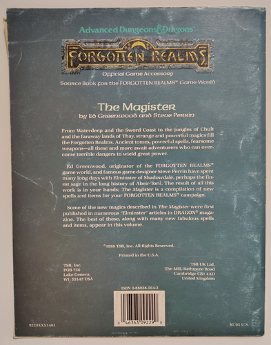 TSR Advanced Dungeons & Dragons FORGOTTEM REALMS Module FR4 - THE MAGISTER 9229 - Picture 2 of 11