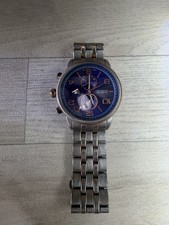 August Steiner Blue And Silver Tone Men’s Quartz Watch