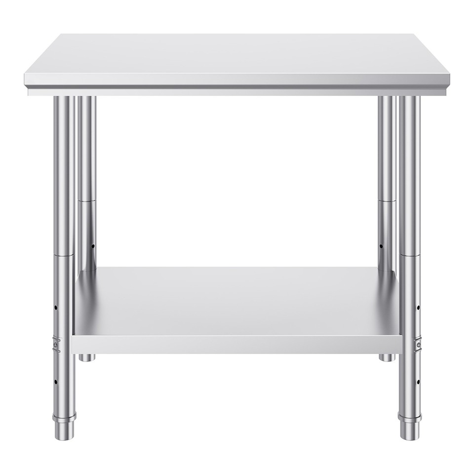 sans marque Table de Travail Acier Inox 90x60x80 cm Table Cuisine