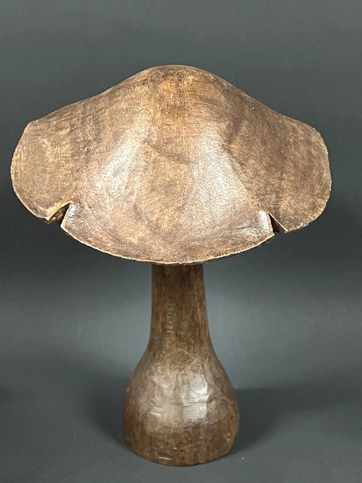 CARVED WOOD PAPER MACHE MOLD/SCULPTURE OF MUSHROOM #M68 - Image 3 of 4