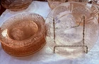 Vintage Federal Glass SHARON CABBAGE ROSE Pink Depression Glass – 13 Piece Lot