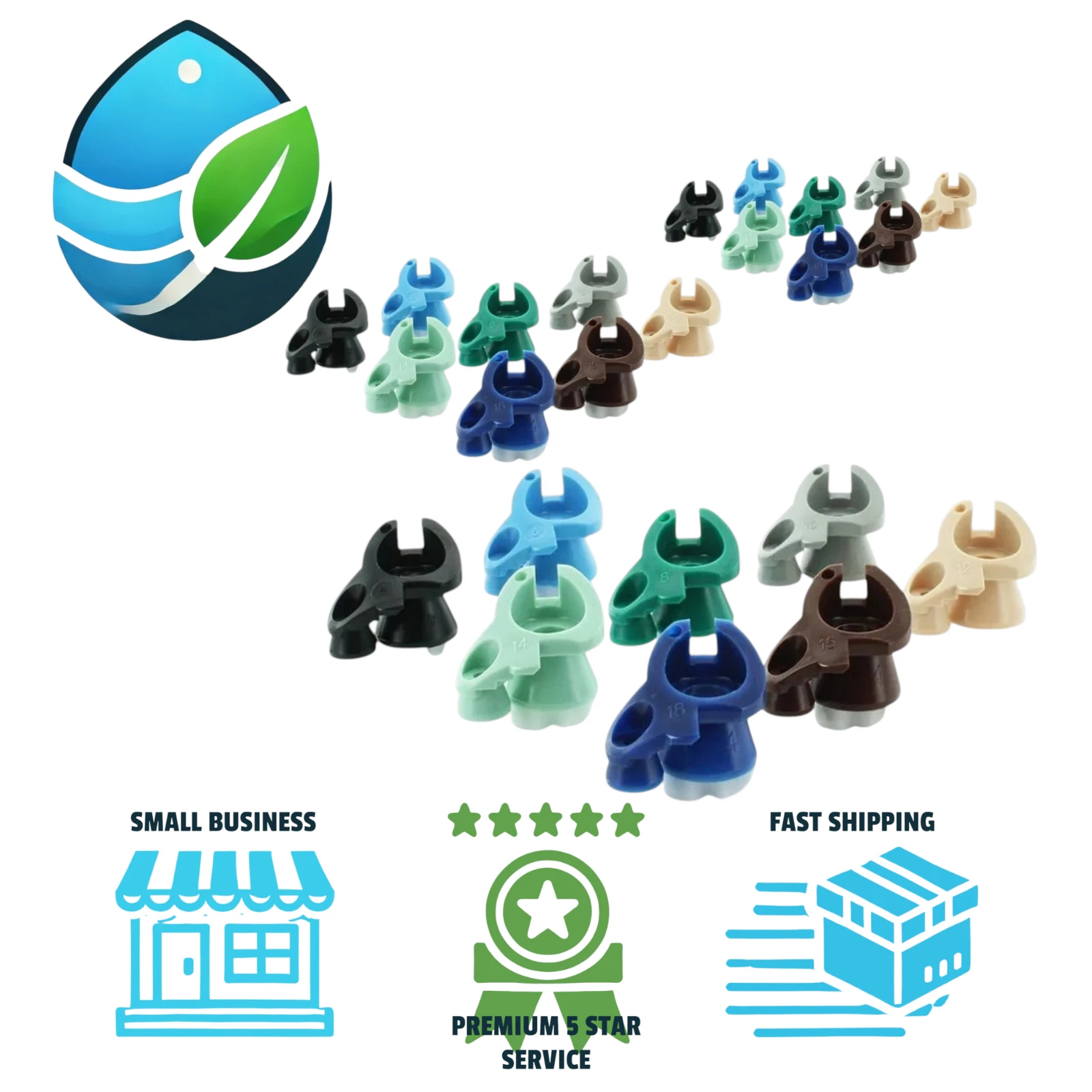 3-Pack Rain Bird Falcon 6504 Rain Curtain™ Nozzles, Genuine OEM Replacements