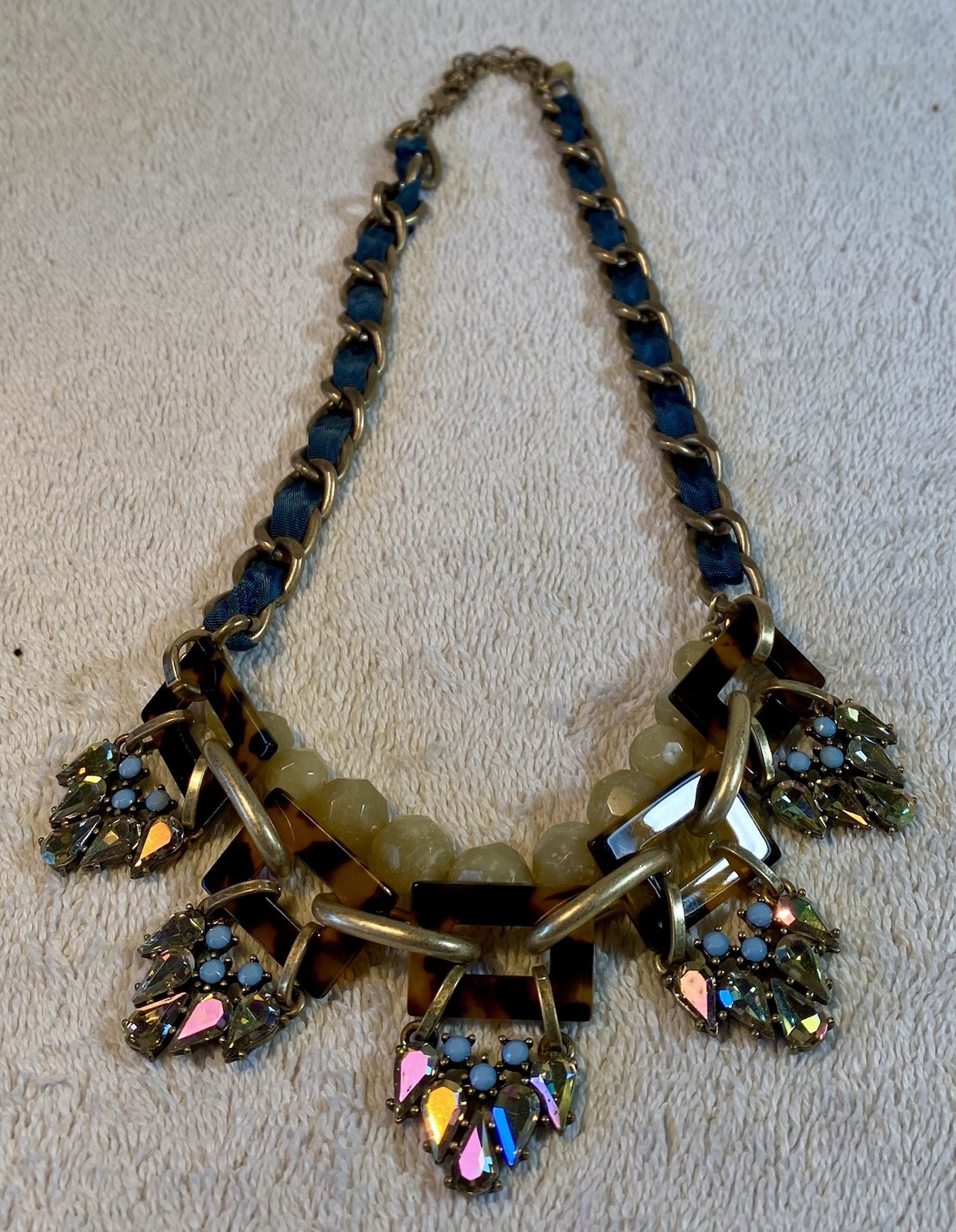 Vintage “Statement” Rhinestone/Tortoise Shell Ant… - image 6