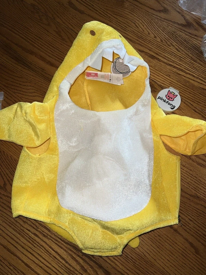 Baby Shark Costume Infant 6-12 mo Pinkfong Romper Sound Box Works Plays Song - Image 2 of 4