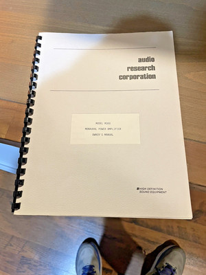 AUDIO RESEARCH / OWNER MANUAL / MODEL M300 POWER AMPLIFIER / EXCELLENT CONDITION