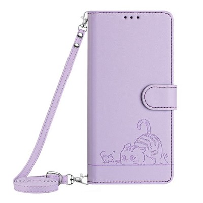 Crossbody Cat Card Wallet Case Bag Flip Stand Cover For iPhone Samsung Huawei