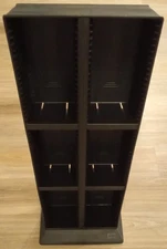Alpha 120 CD Capacity Black Media Storage Tower Display Rack Vintage NICE!